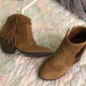 Fringe booties
